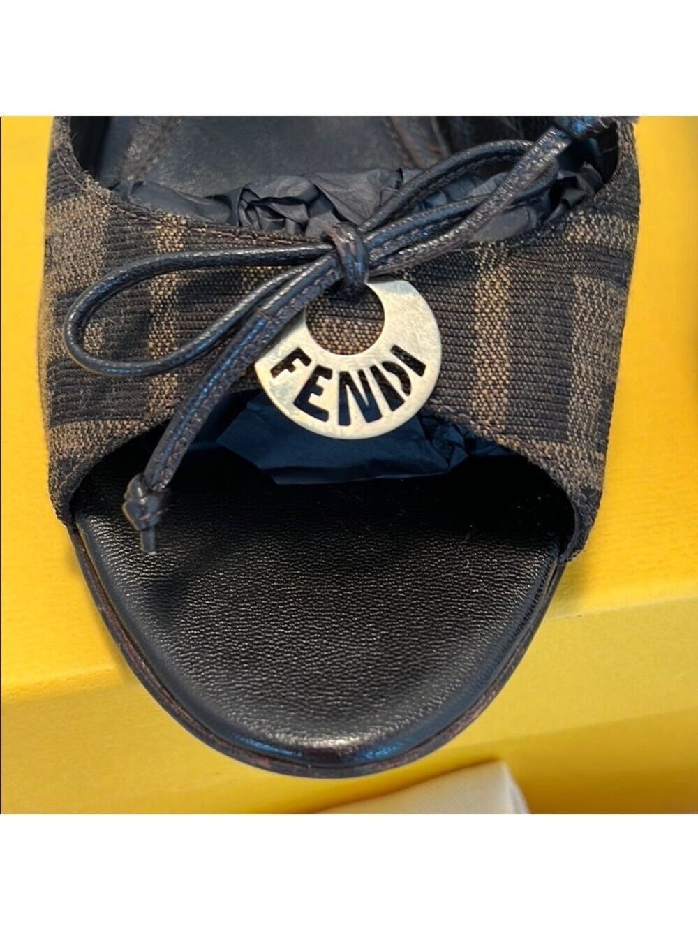 Fendi Tobacco Zucca Canvas Heels - Picture 3 of 13